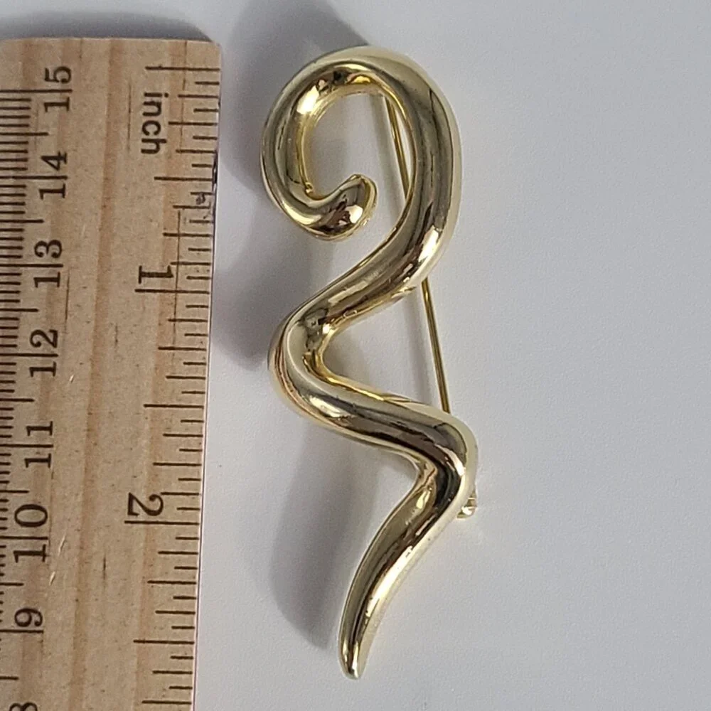 Brooch Pins Gold Tone Swirls - Birds Doves Silver Tone - Lot of 4